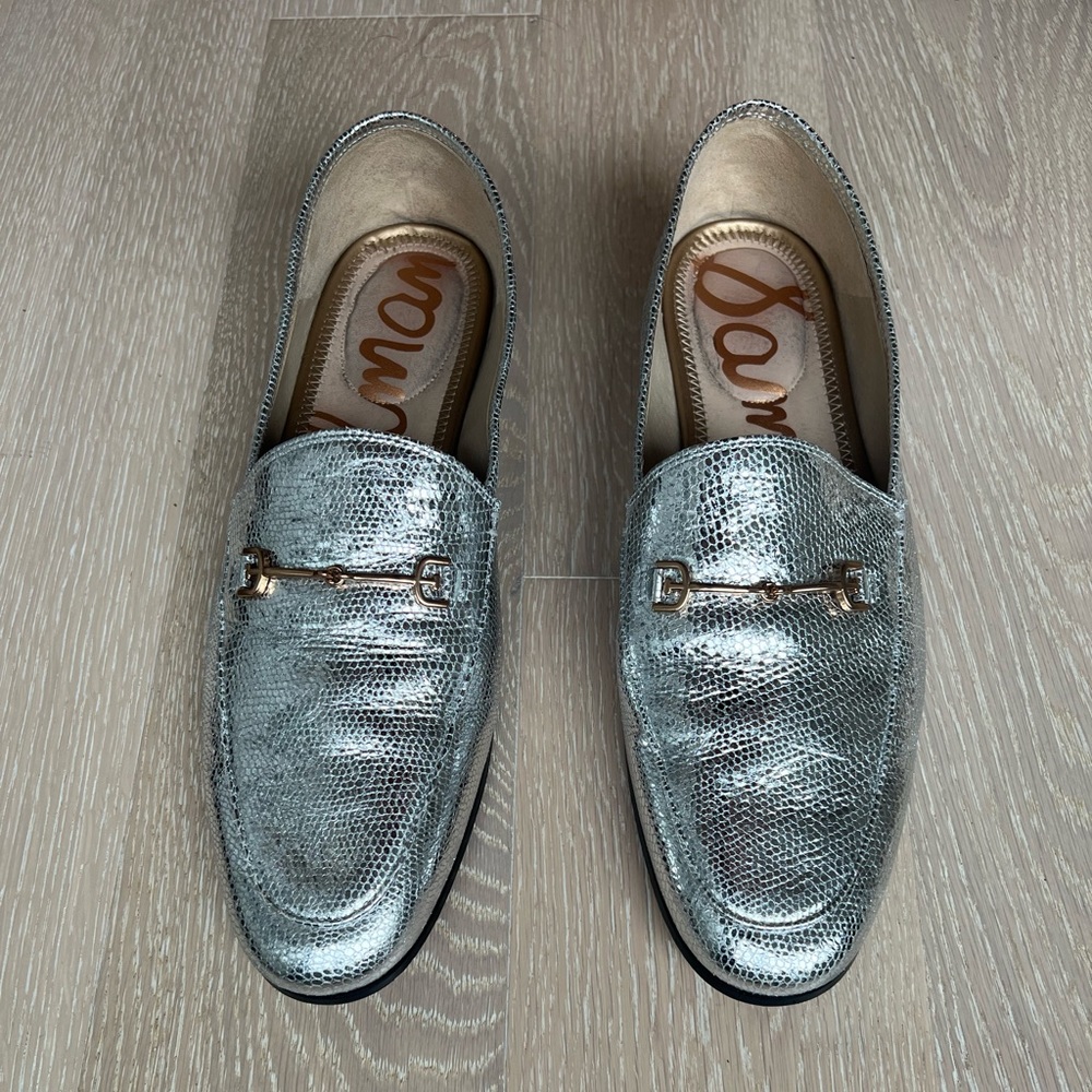 Sam Edelman Silver Loafers Size 11